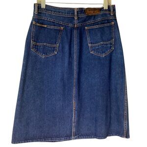 Vintage Gitano 2 Knee‎ Length Blue Jean Denim Skirt - Size 16